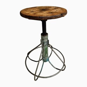 Industrial Swivel Stool or Side Table