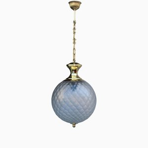 Bubble Lantern Ceiling Light in Murano & Brass, Italy, 1950s