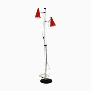 Red Floor Lamp attributed to Lidokov, 1960s