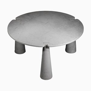Eros Tripod Dining Table in Carrara Marble by Angelo Mangiarotti, 1970
