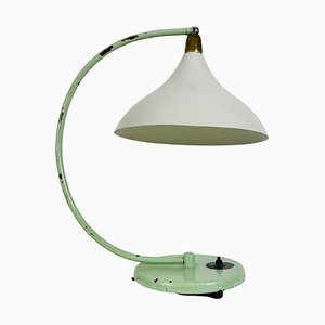 Italian Green Metal Table Lamp, Italy, 1960s