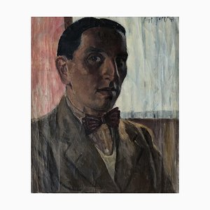 Aimé Moret, Autorretrato, siglo XX, óleo sobre lienzo