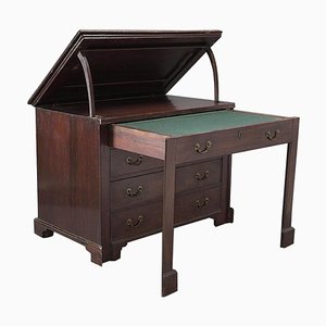 Late 18th Century George III English Hardwood Scriban Tronchin System Desk