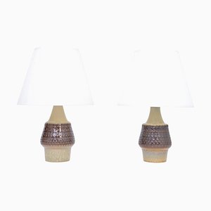 Mid-Century Modern Danish Table Lamps in Stoneware from Soholm, 1970s