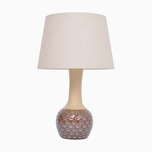 Mid-Century Modern Danish Lamp in Stoneware with Graphic Pattern from Soholm, 1970s