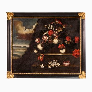 Natura morta con fiori, Italia, 1720, olio su tela