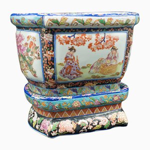 Antiker chinesischer Pflanzer aus Keramik, 1890er