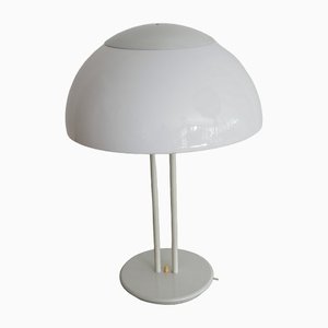 Lámpara de mesa vintage blanca, años 60