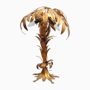 Gilded Palm Table Lamp by Hans Kögl