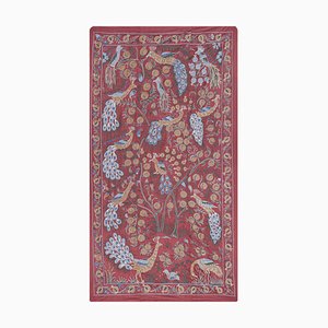 Silk Peacock Suzani Tapestry with Pomegranates