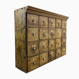 Antique Ironmongery Cabinet in Wood
