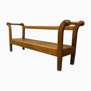 Large French Red Bench in Oak