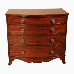 Regency Mahogany Bowfront Chest of Drawers, 1800s