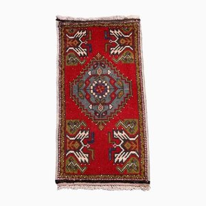 Small Vintage Turkish Rug in Red Wool
