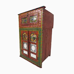 Antique Afghan Cabinet with Mirror, 1890s
