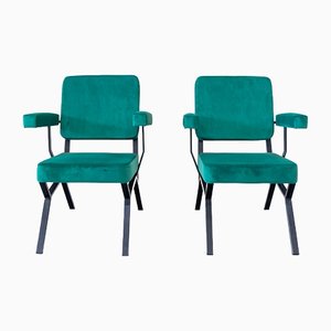 Rationalist Iron Chairs, Italy, 1940s, Set of 2