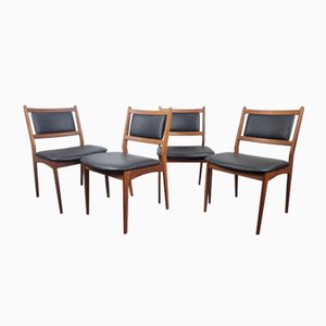 Danish Style Dining Chairs, 1970s, Set of 4