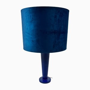 Lámpara de mesa posmoderna en azul, años 80
