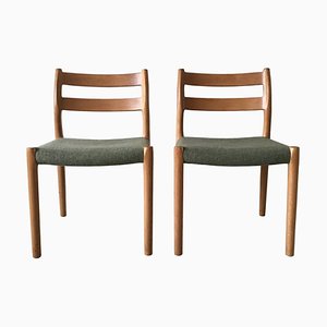 Teak Dining Chairs by J.L. Moller for Højbjerg, Denmark, 1960s, Set of 2