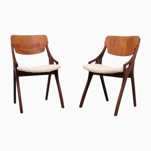 Wool Chairs from Arne Hovland Olsen, Denmark, 1958, Set of 2