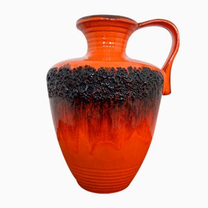 Large Kreutz Ceramic Lava Vase, Germany, 1970s