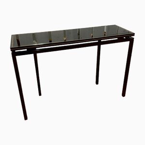 Black Glass Console attributed to Pierre Vandel