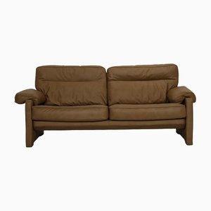 Olive Green & Brown Fabric DS 70 Three-Seater Sofa from De Sede