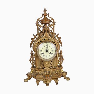 Eclectism Clock in Bronze, France, 19th Century