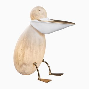 Pelican Floor Lamp Sculpture by Ludovic Clément Darmont
