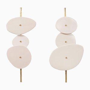 Wall Sconces in Bamboo by Elsa Foulon, Set of 2