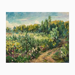 Georgij Moroz, Flowery Meadow, 2000, Pintura al óleo