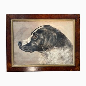 Paul Allier, Dog, 20th Century, Watercolor, Framed