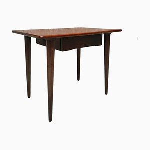 Mid-Century Northern European Wooden Coffee Table with a Central Drawer, 1960s
