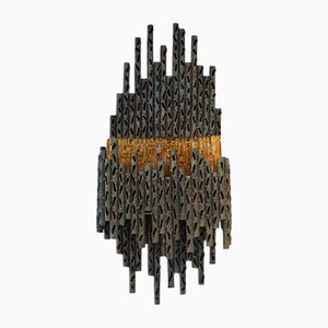 Brutalist Sculptural Wall Lamp by Marcello Fantoni