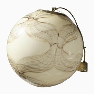 Lámpara de techo vintage de cristal de Murano, años 70