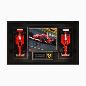 Certificado y fotografía vintage de Schumacher & Ferrari, 2002
