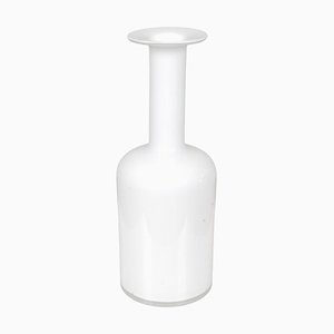 White Glass Vase from Otto Brauer/Holmegaar