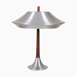 Lámpara de mesa Ambassador de aluminio y palisandro de Jo Hammerborg