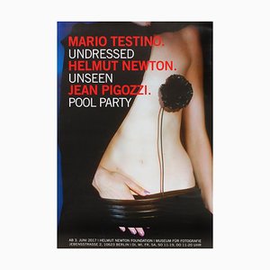 Mario Testino, Helmut Newton & Jean Pigozzi Undressed Unseen Pool Party Exhibition Poster