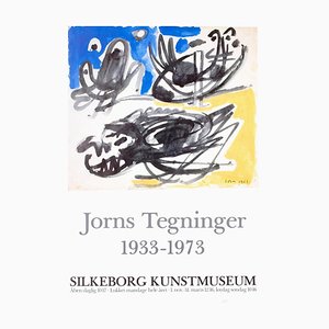 Affiche Jorns Tegninger 1933-1973 Silkeborg Kunstmuseum, 20ème Siècle