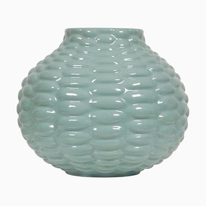 Ribbed Terracotta Vase by Axel Salto
