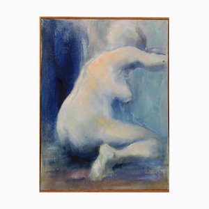 Artista sconosciuto, donna nuda, olio su tela