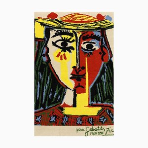 Tappeto Femme au Chapeau à Pompons et au Corsage Imprimé dopo Picasso di Desso