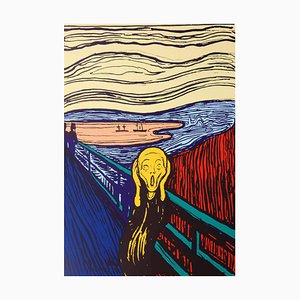 Andy Warhol After Munch, The Scream in Orange, 20ème Siècle, Lithographie