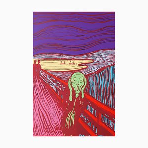 Andy Warhol After Munch, The Scream in Green, 20. Jahrhundert, Lithographie