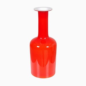 Vaso in vetro rosso di Otto Brauer Holmegaard