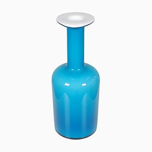 Vaso in vetro blu di Otto Brauer Holmegaard