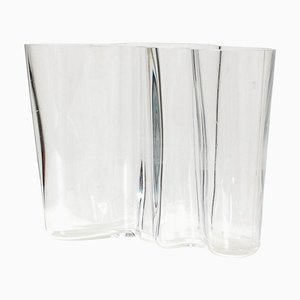 Clear Glass Vase by Alvar Aalto for Iittalo