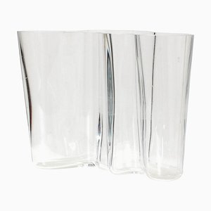 Vaso in vetro trasparente di Alvar Aalto per Iittalo