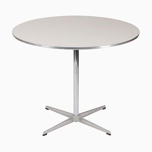 White Laminate Café Table by Arne Jacobsen for Fritz Hansen